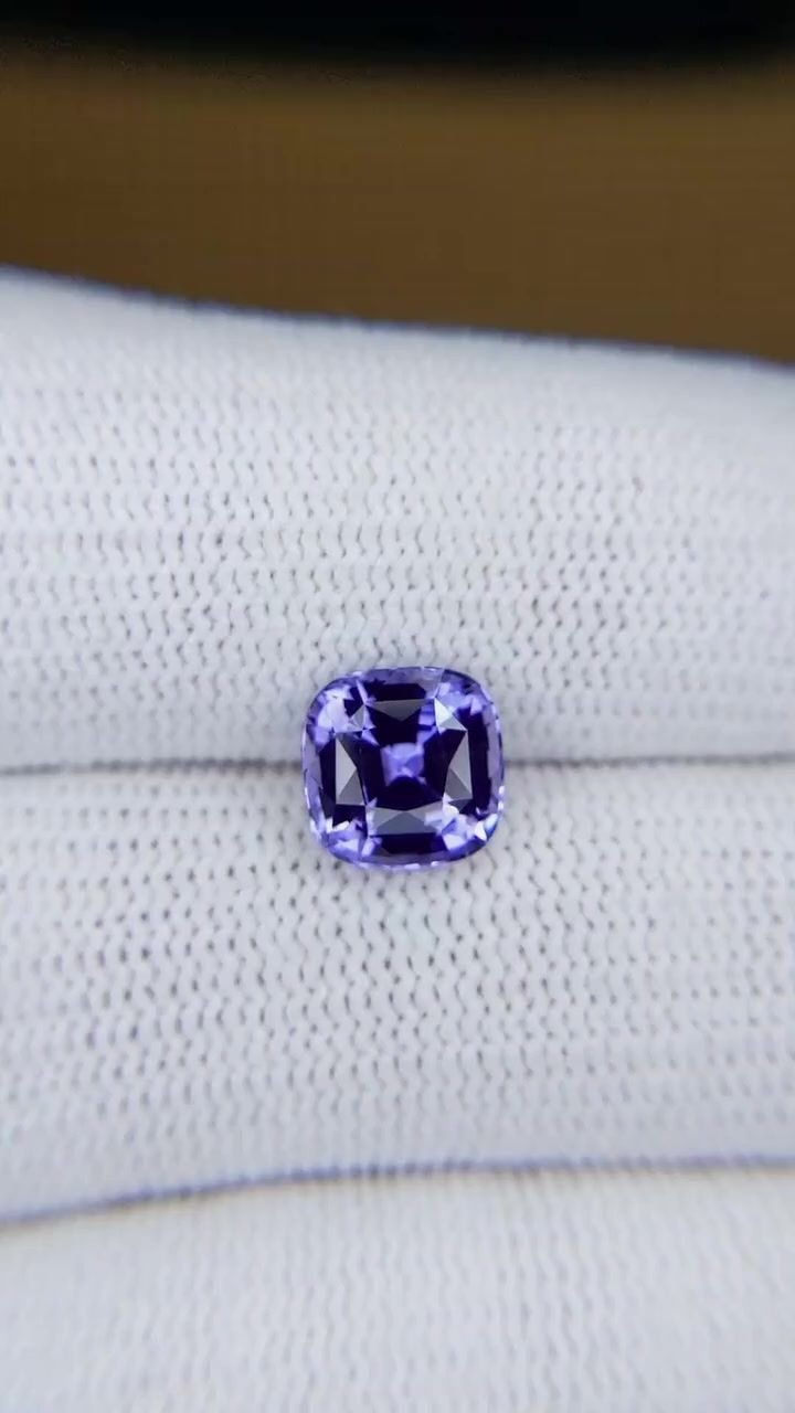 2.83 Carat Purple Cushion Sapphire