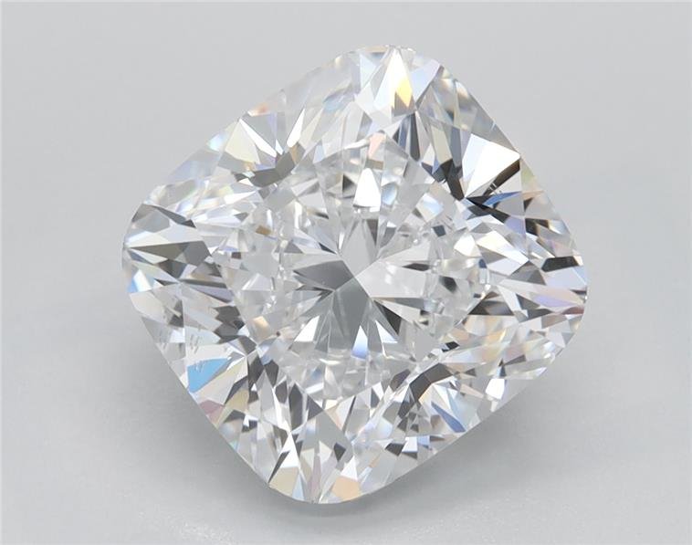 3.17ct D VS2 Very Good Cut Cushion Lab Grown Diamond