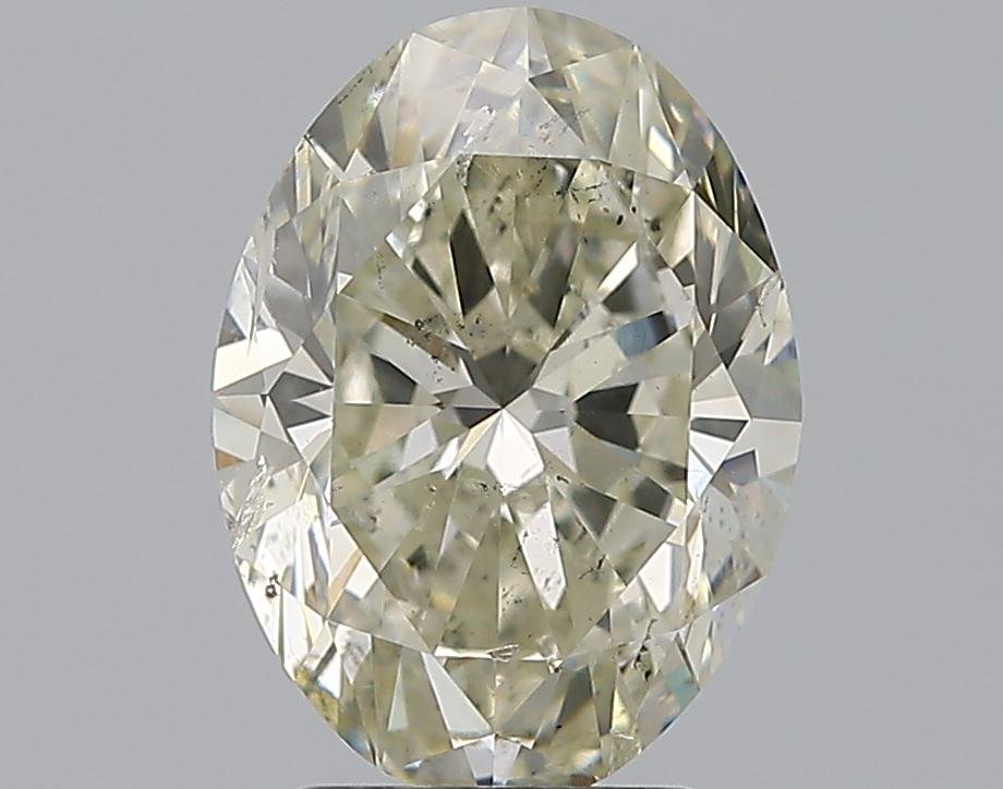 3.01ct K SI2 Rare Carat Ideal Cut Oval Diamond