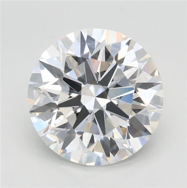 3.06ct E VVS2 Rare Carat Ideal Cut Round Lab Grown Diamond