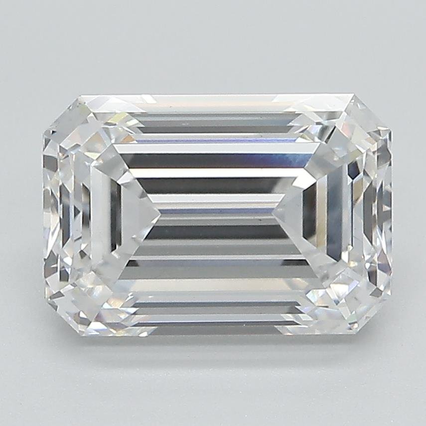 3.10ct E VS2 Rare Carat Ideal Cut Emerald Lab Grown Diamond