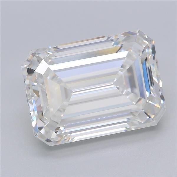 6.59ct E VVS2 Rare Carat Ideal Cut Emerald Lab Grown Diamond