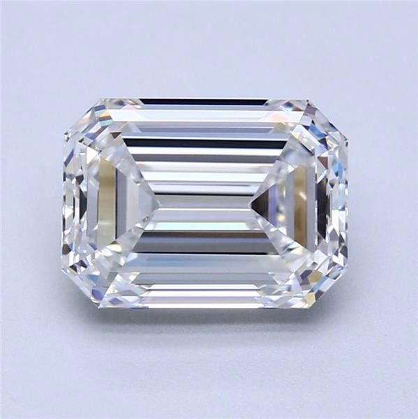 2.70ct F VS1 Rare Carat Ideal Cut Emerald Diamond