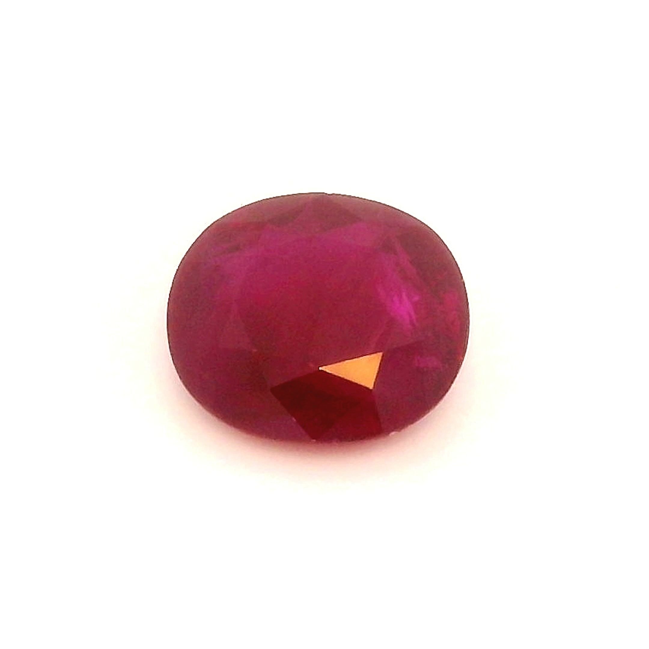 0.99 Carat Deep Red Cushion Ruby
