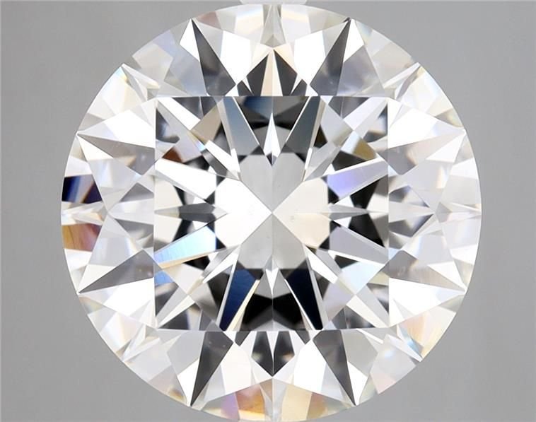 5.01ct F VS2 Rare Carat Ideal Cut Round Diamond