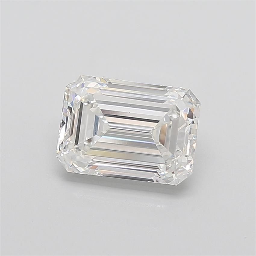4.08ct F VS1 Rare Carat Ideal Cut Emerald Lab Grown Diamond