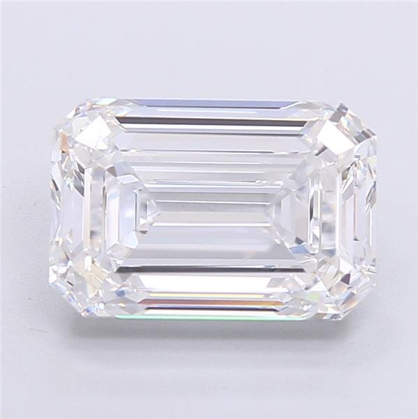 5.26ct E VVS2 Excellent Cut Emerald Lab Grown Diamond