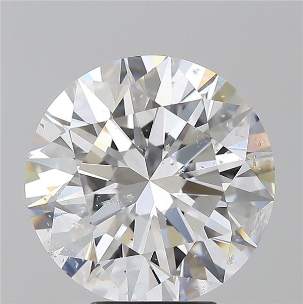 5.06ct D SI2 Rare Carat Ideal Cut Round Diamond