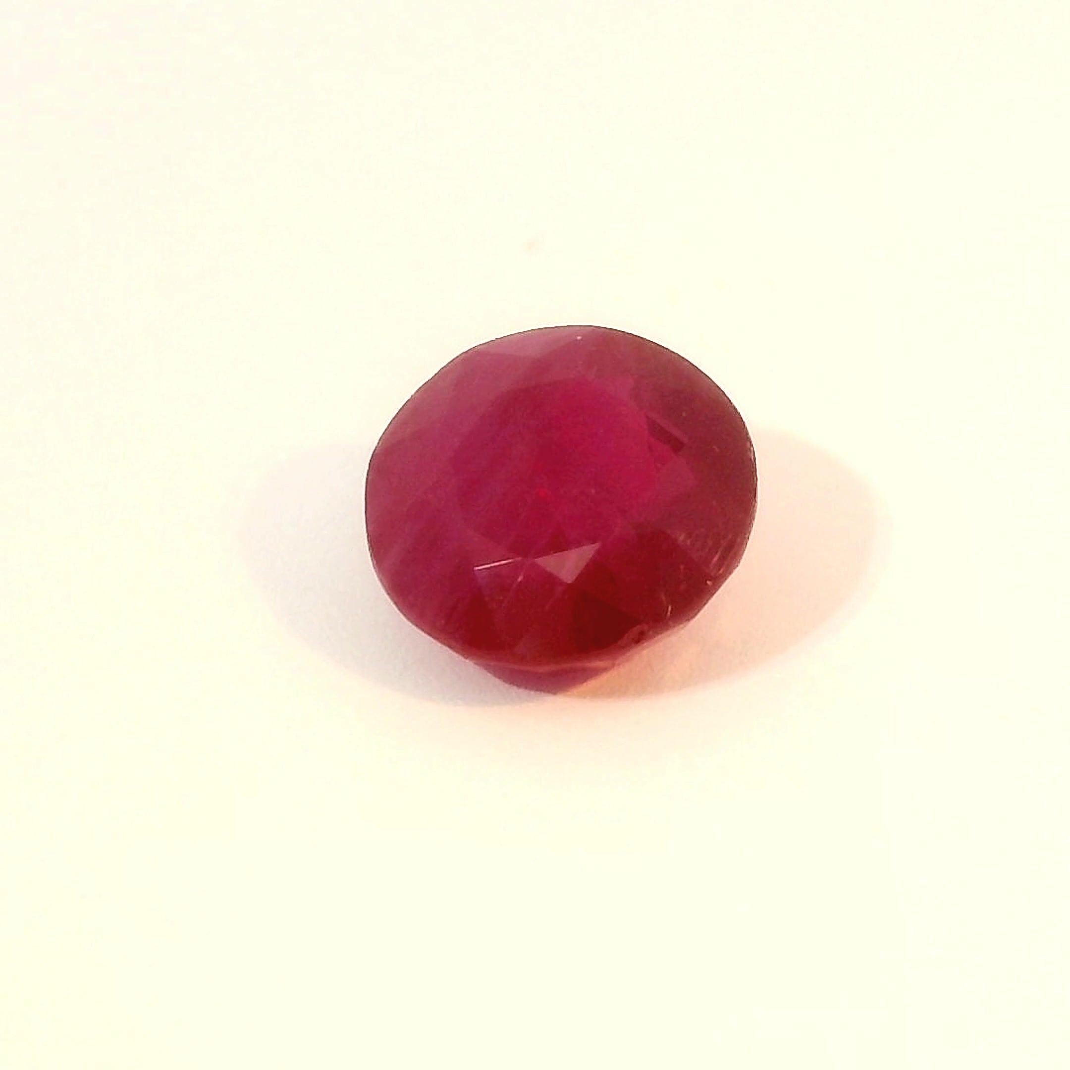 1.40 Carat Red Round Ruby