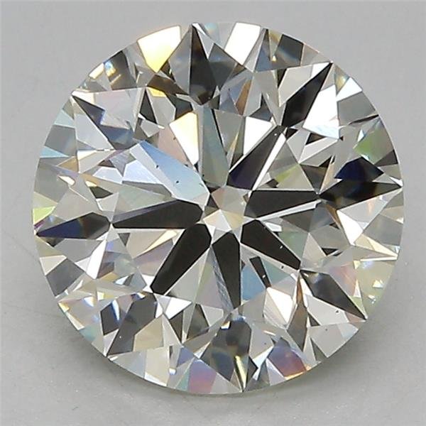 3.01ct J VS2 Excellent Cut Round Lab Grown Diamond