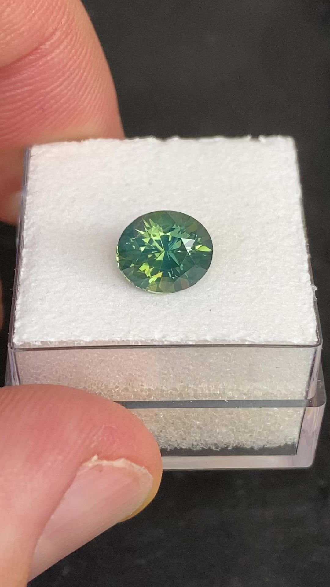 2.50 Carat Green Oval Sapphire