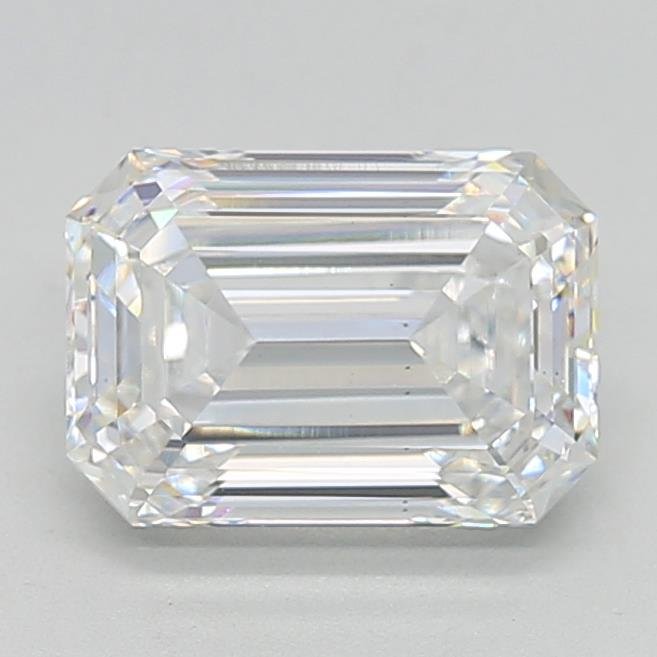 3.08ct E VS2 Rare Carat Ideal Cut Emerald Lab Grown Diamond