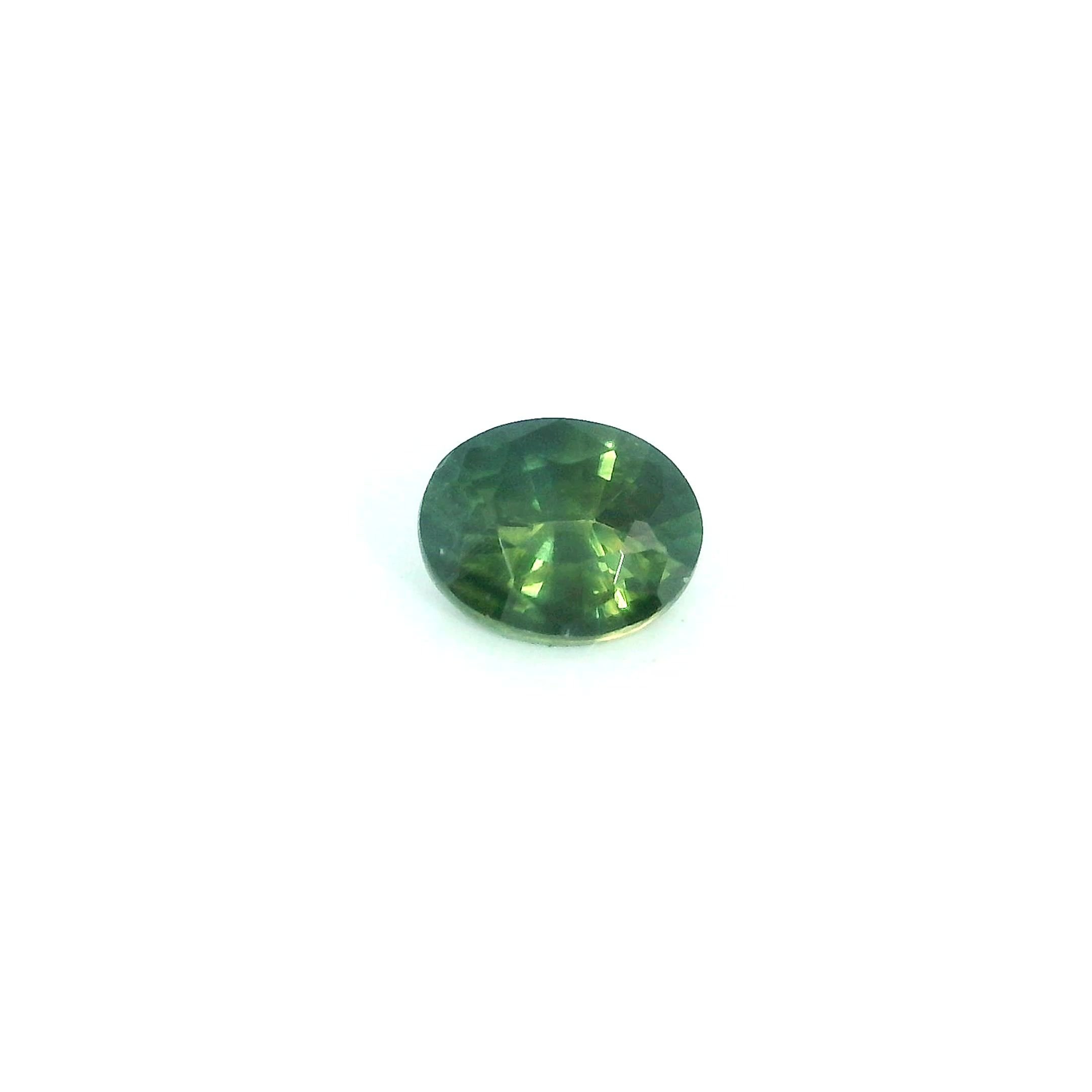 0.48 Carat Green Oval Sapphire