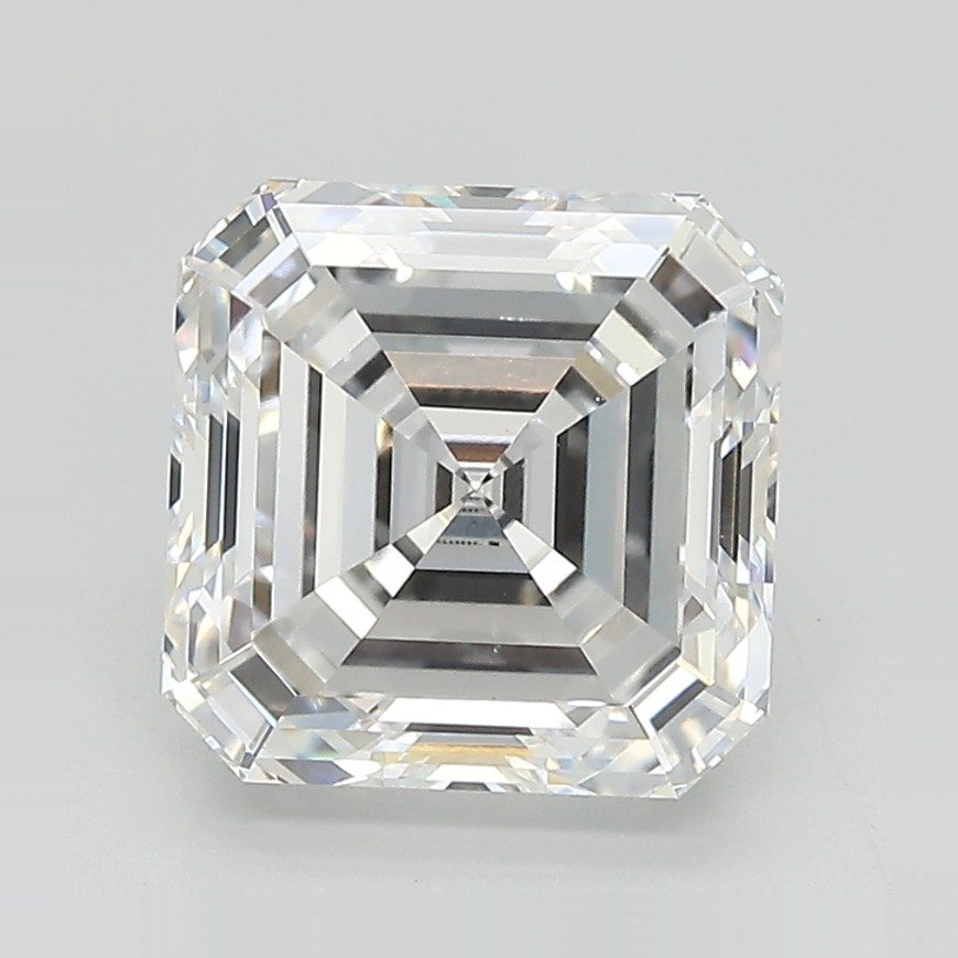 4.04ct E VVS2 Very Good Cut Asscher Lab Grown Diamond