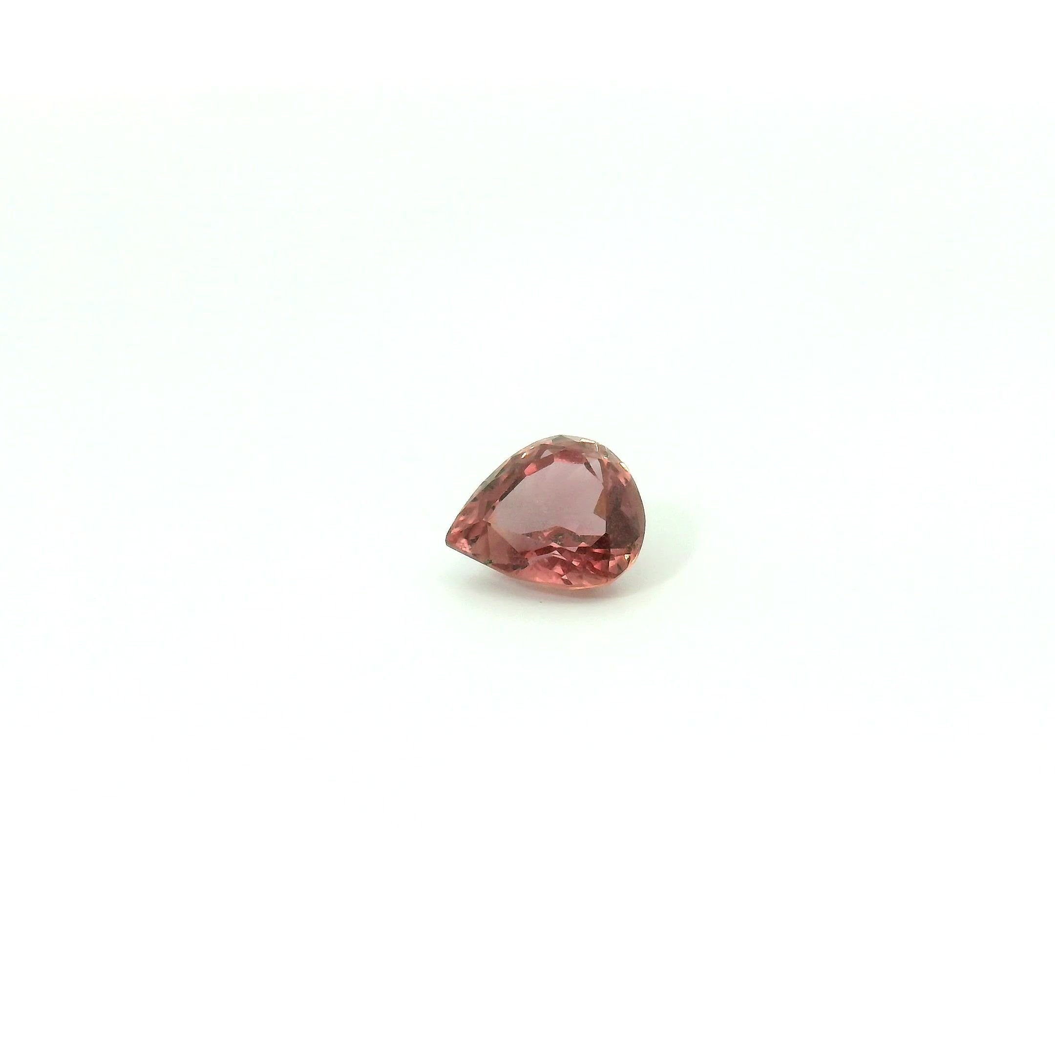 2.27 Carat Pink Pear Sapphire