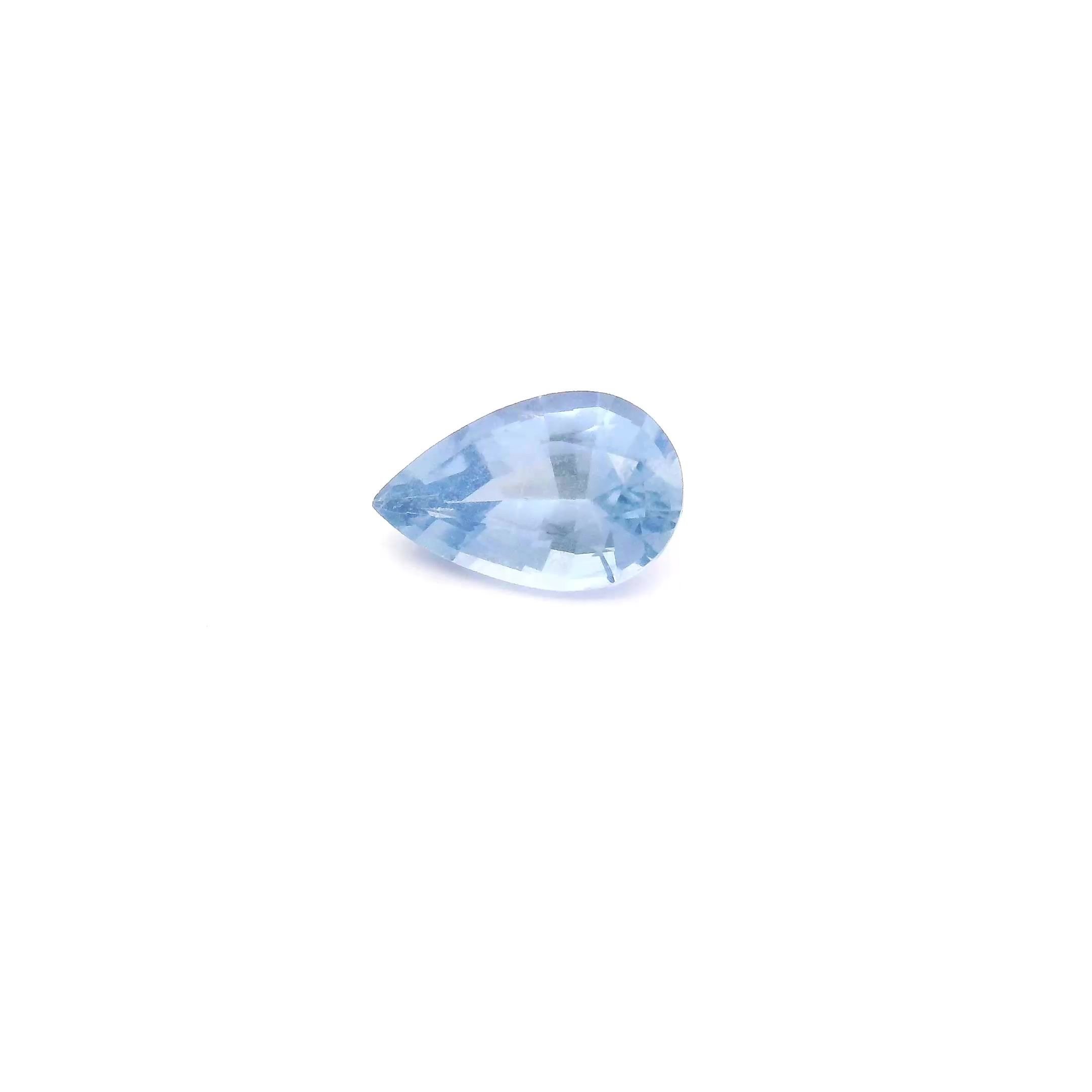 0.68 Carat Light Blue Pear Sapphire