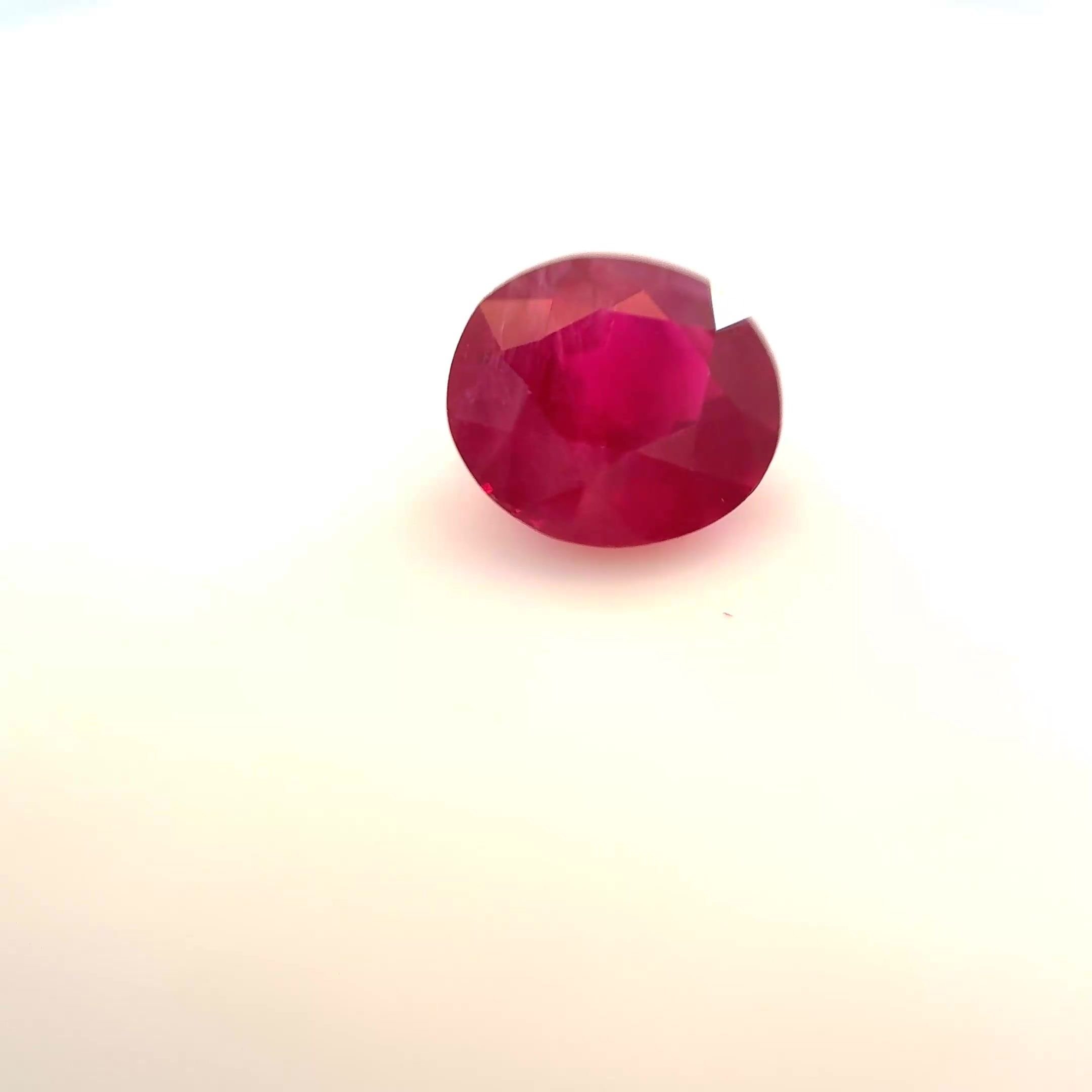 1.12 Carat Red Cushion Ruby