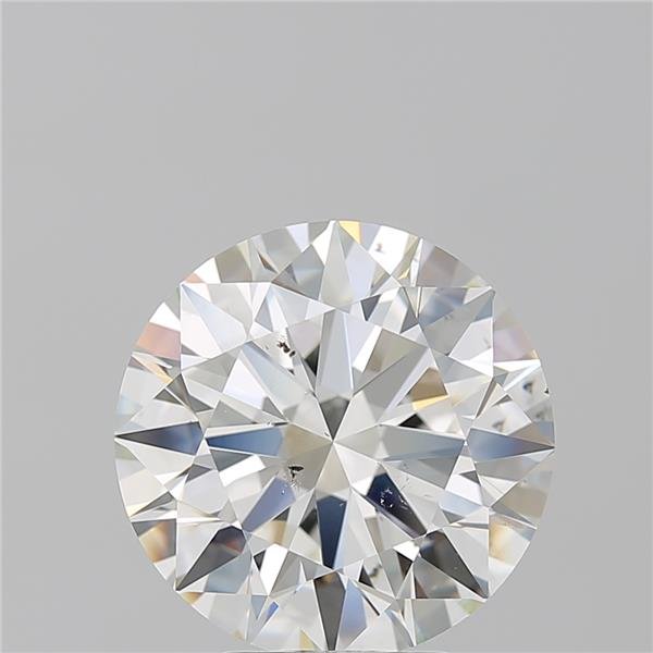 5.13ct J SI2 Rare Carat Ideal Cut Round Diamond