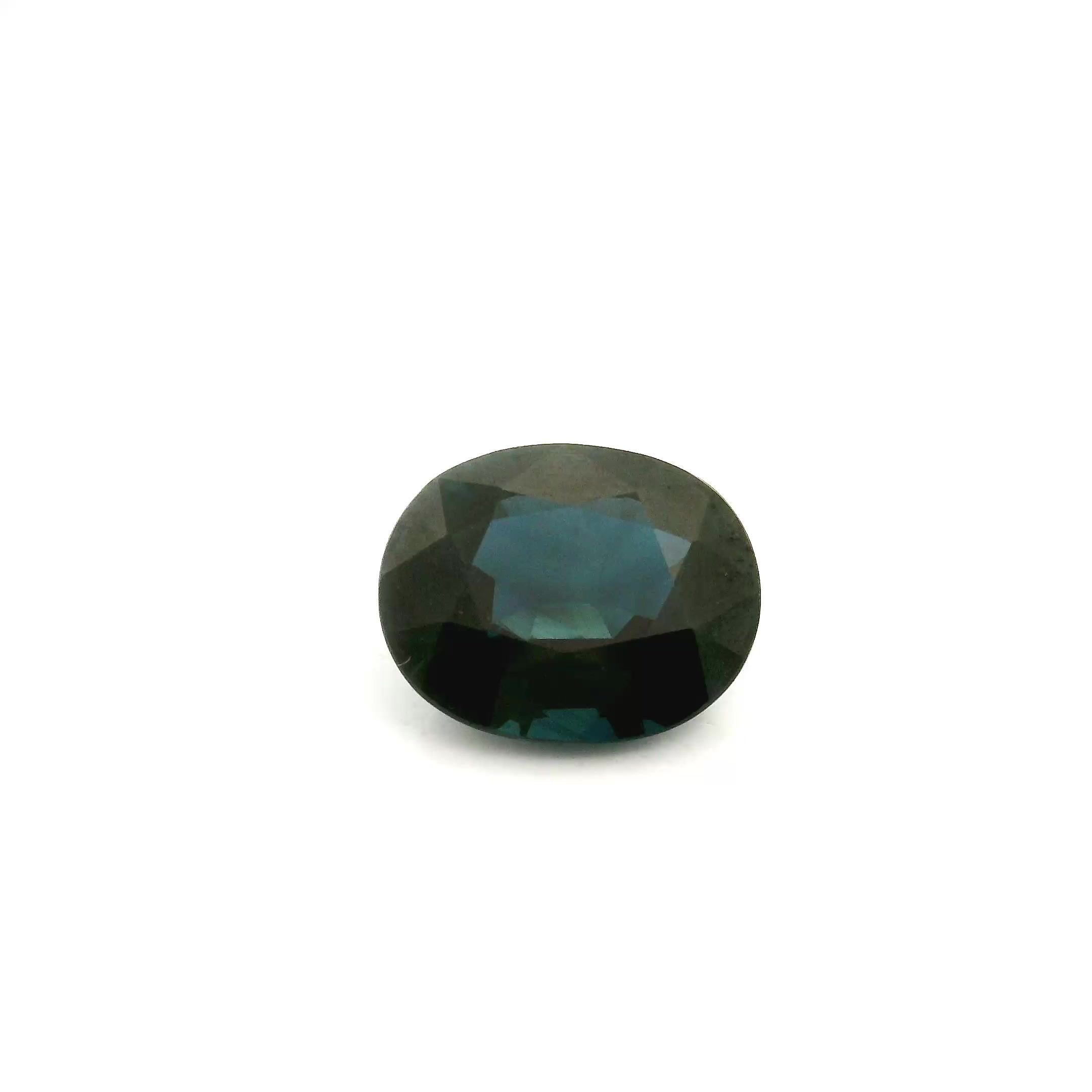 2.33 Carat Deep Blue Oval Sapphire