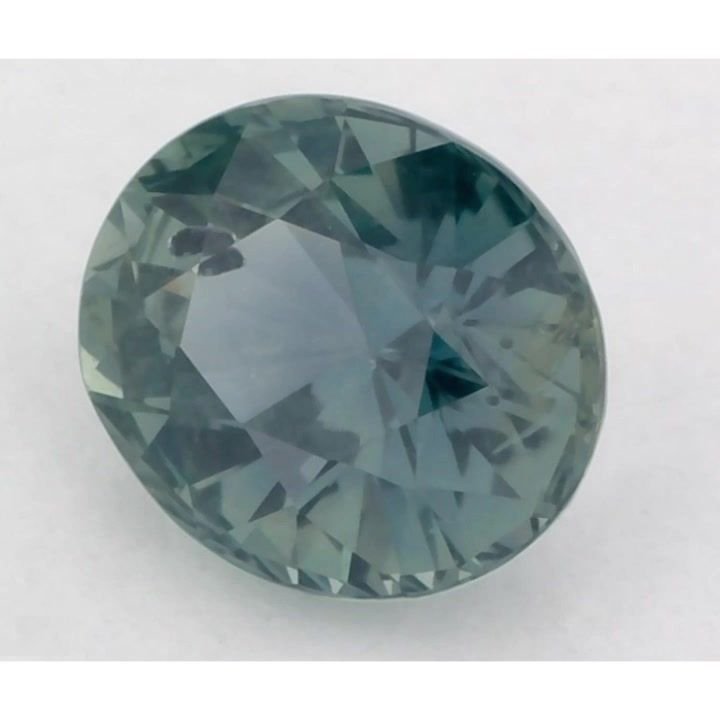 1.06 Carat Green Oval Sapphire