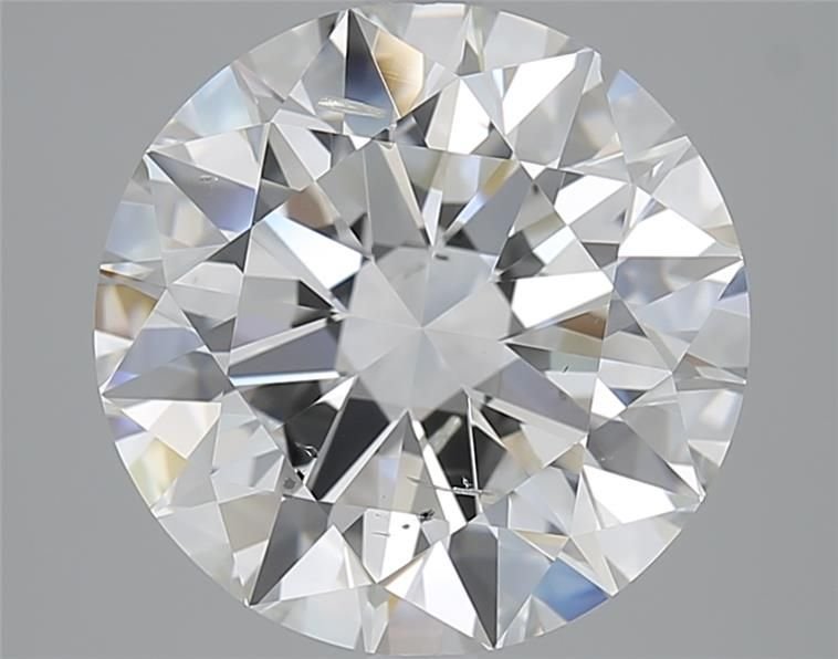 6.02ct G SI2 Rare Carat Ideal Cut Round Diamond