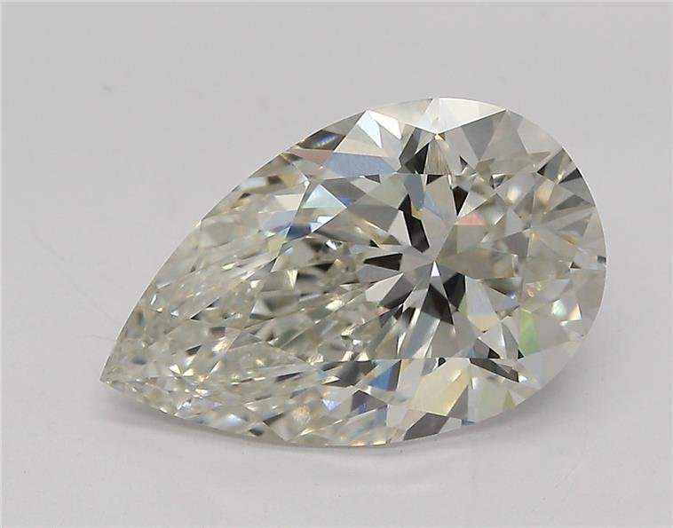 3.26ct G VVS2 Rare Carat Ideal Cut Pear Lab Grown Diamond