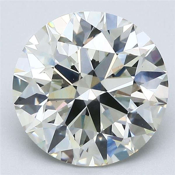 3.42ct K VS1 Rare Carat Ideal Cut Round Diamond