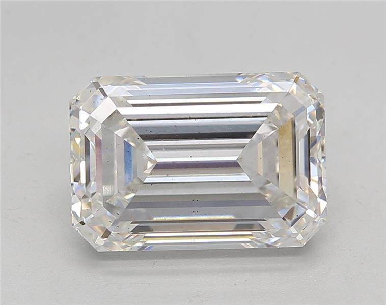 3.63ct F SI1 Rare Carat Ideal Cut Emerald Lab Grown Diamond