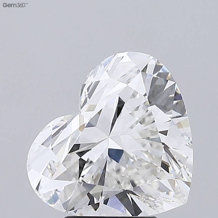 2.57ct F VS1 Rare Carat Ideal Cut Heart Lab Grown Diamond