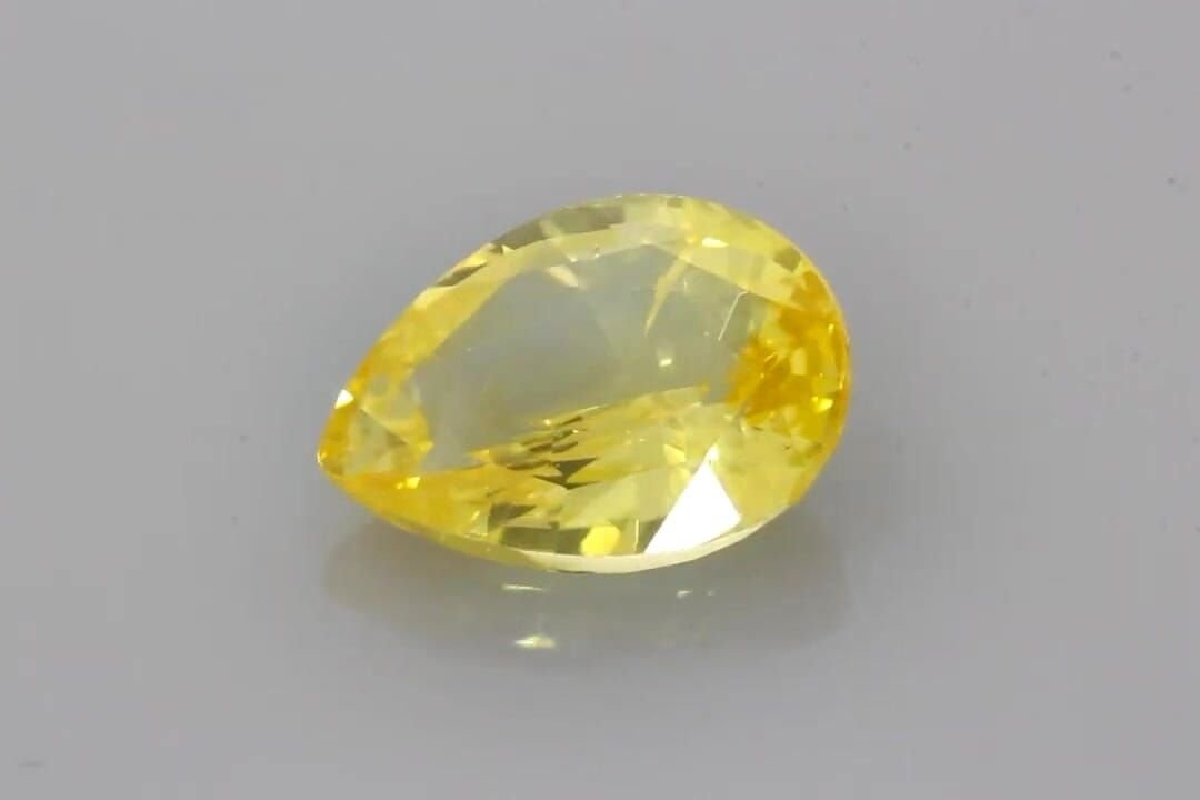 4.99 Carat Yellow Pear Sapphire