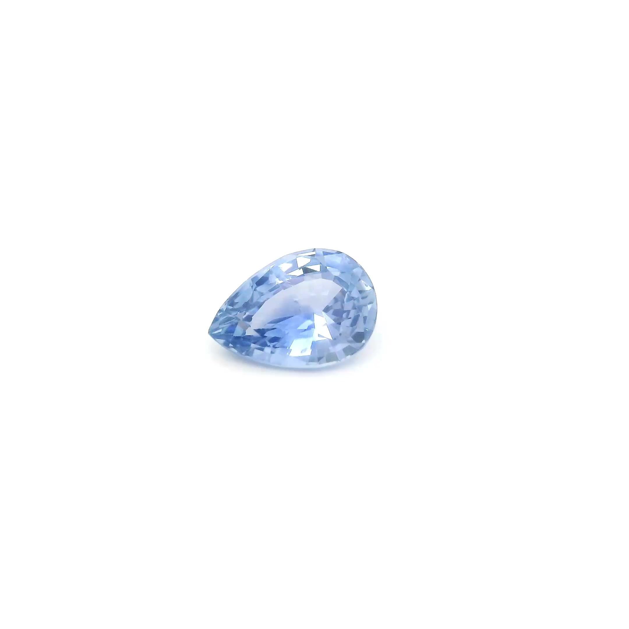 0.82 Carat Blue Pear Sapphire