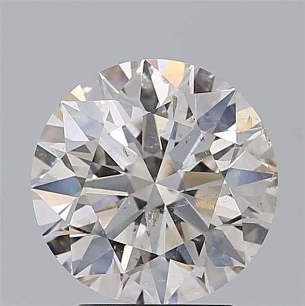 3.08ct J SI2 Rare Carat Ideal Cut Round Diamond
