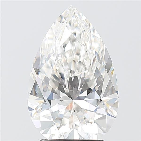 3.04ct F VVS2 Rare Carat Ideal Cut Pear Lab Grown Diamond