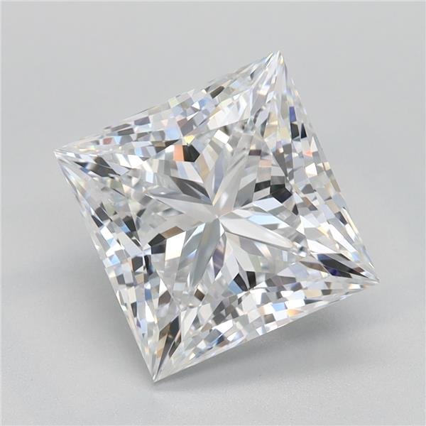 3.18ct D VS1 Rare Carat Ideal Cut Princess Lab Grown Diamond