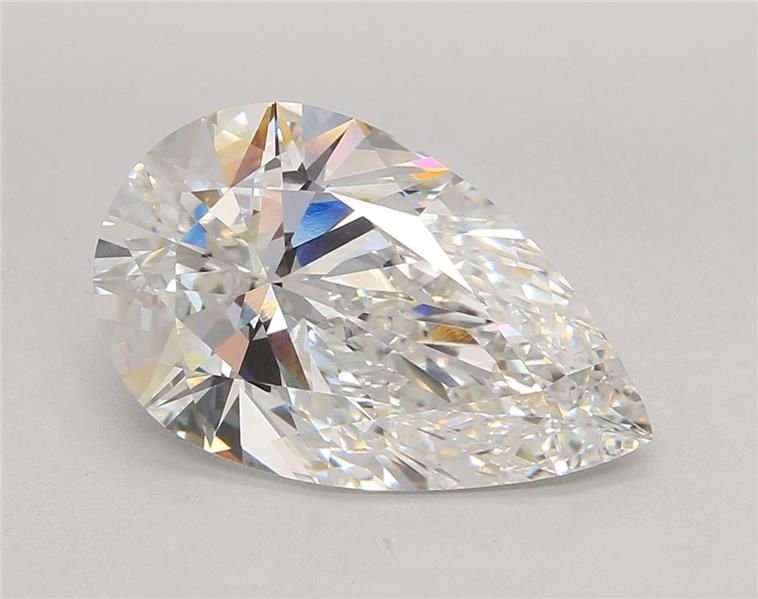 6.01ct F VVS2 Rare Carat Ideal Cut Pear Lab Grown Diamond