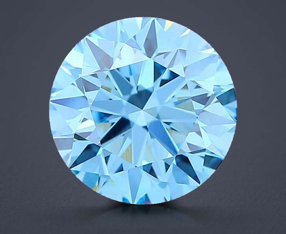1.57 Ct. Fancy Vivid Blue Round Lab Diamond