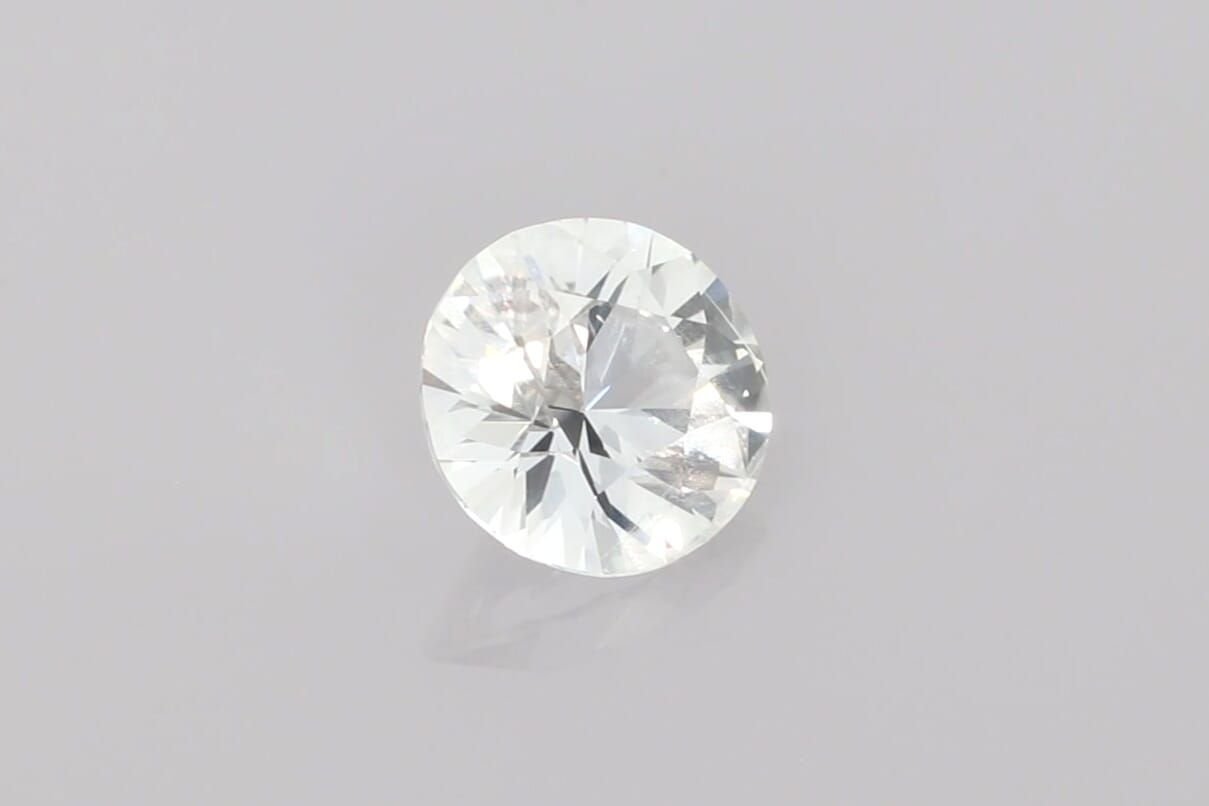 3.06 Carat Vivid White Round Sapphire