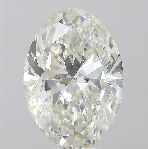 6.01ct J SI2 Rare Carat Ideal Cut Oval Diamond
