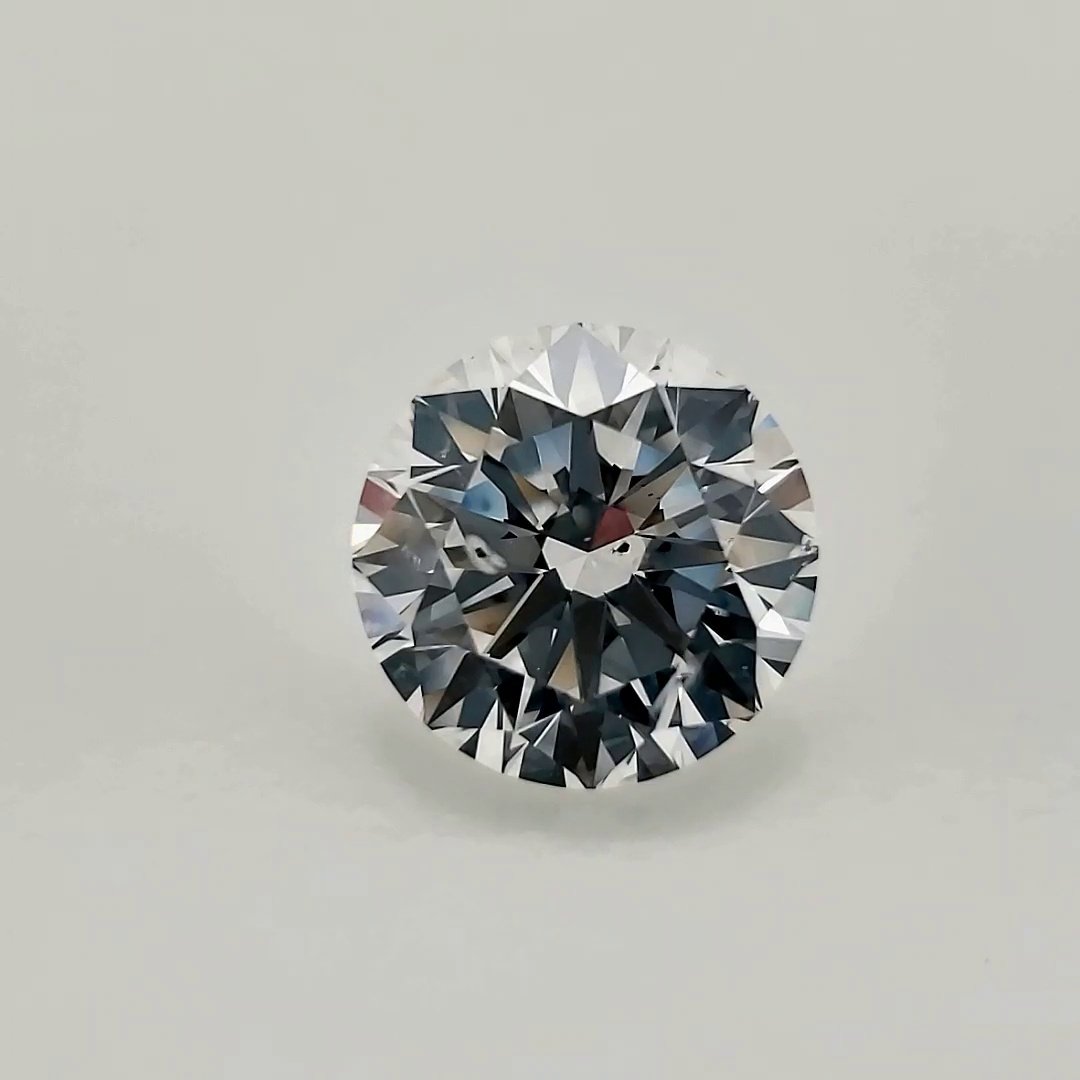 3.02ct F SI2 Very Good Cut Round Diamond