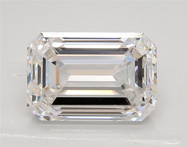 3.90ct F VS1 Rare Carat Ideal Cut Emerald Lab Grown Diamond