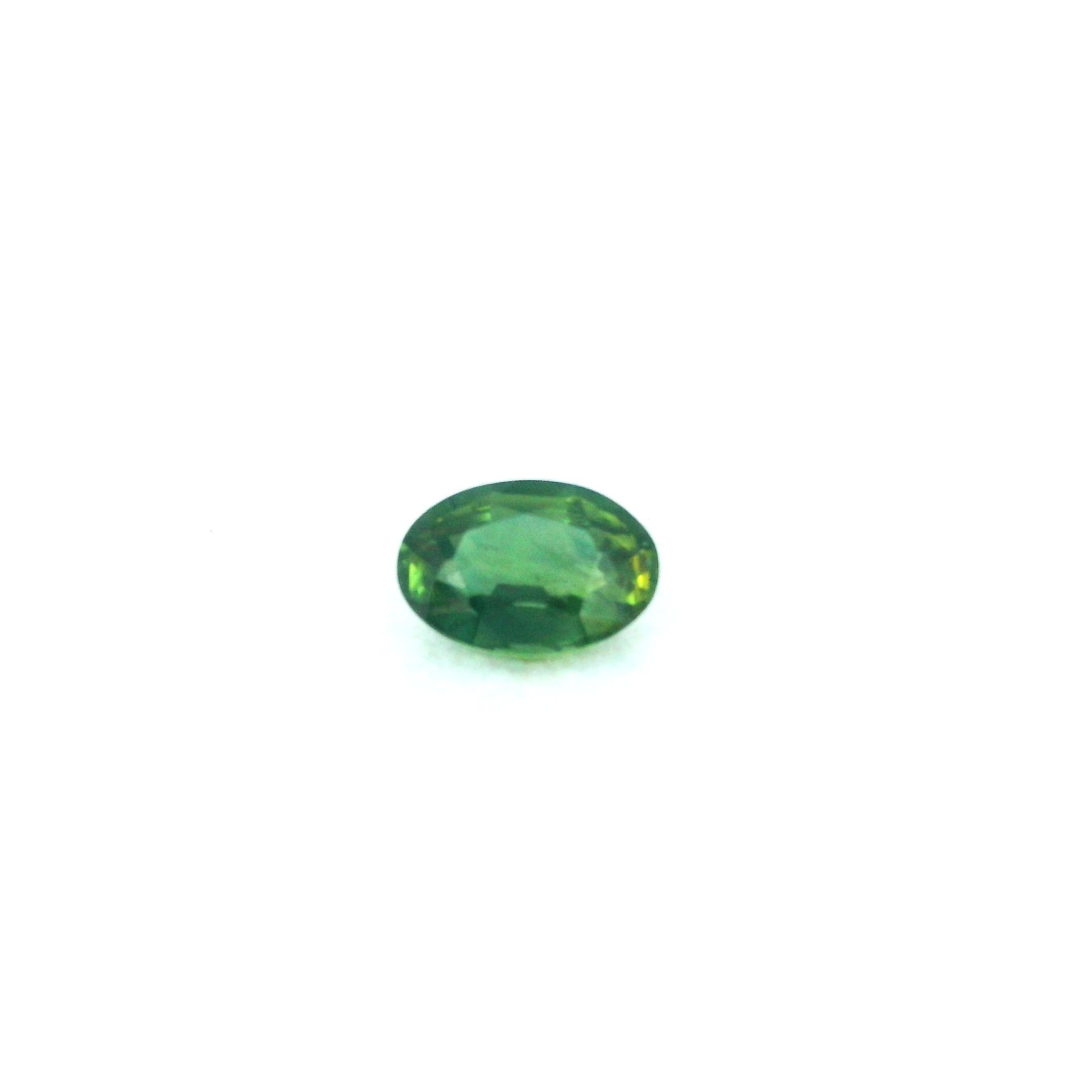 0.59 Carat Green Oval Sapphire