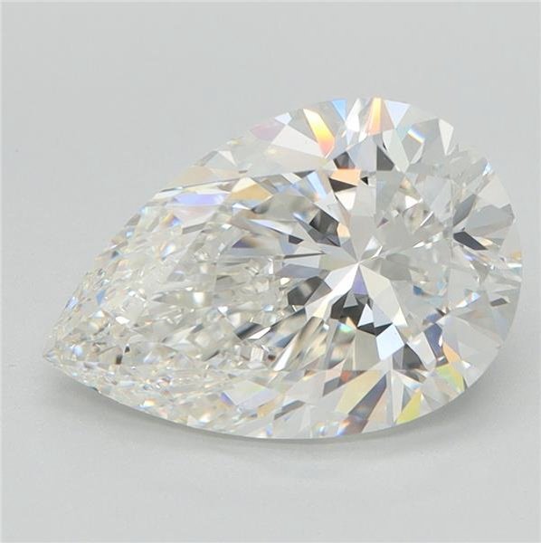 2.80ct F VS1 Rare Carat Ideal Cut Pear Lab Grown Diamond