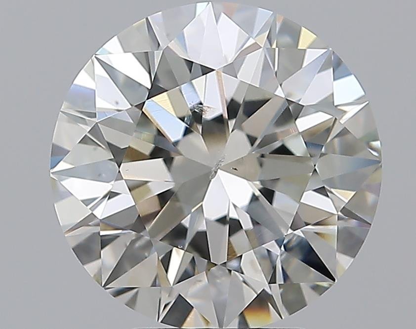 4.01ct J SI2 Rare Carat Ideal Cut Round Diamond