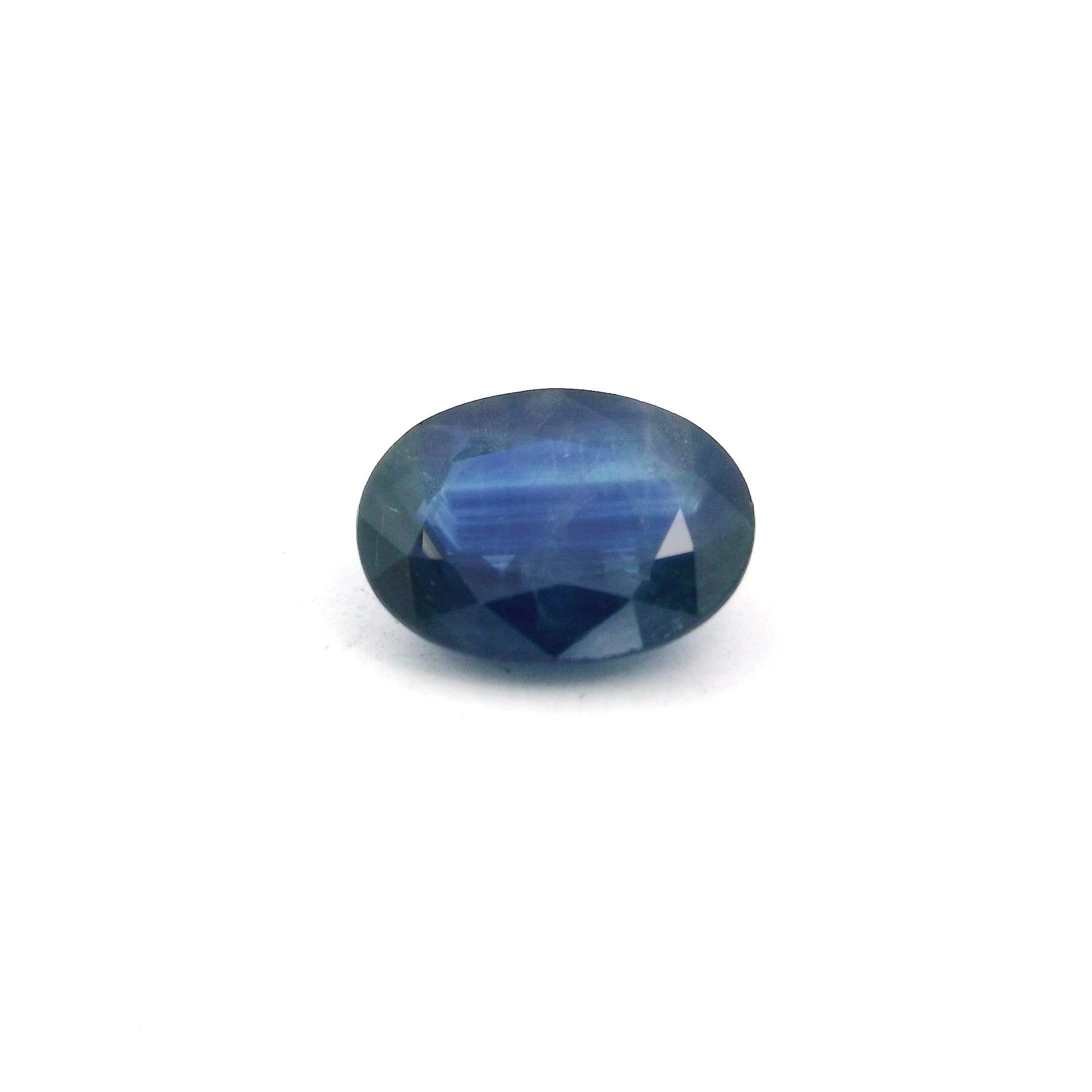 1.59 Carat Deep Blue Oval Sapphire