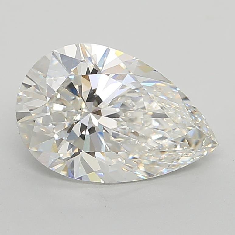 3.21ct F VS1 Rare Carat Ideal Cut Pear Lab Grown Diamond