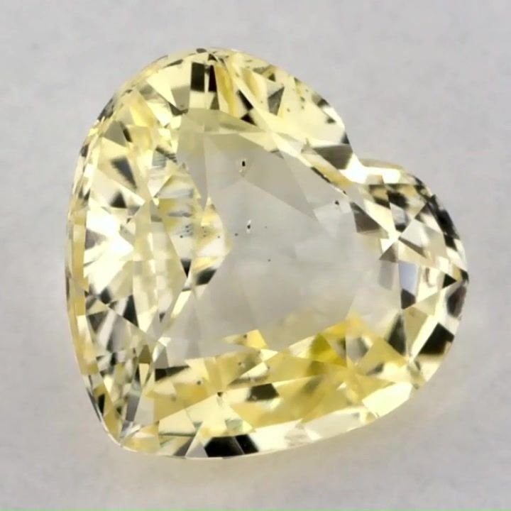 1.62 Carat Yellow Heart Sapphire