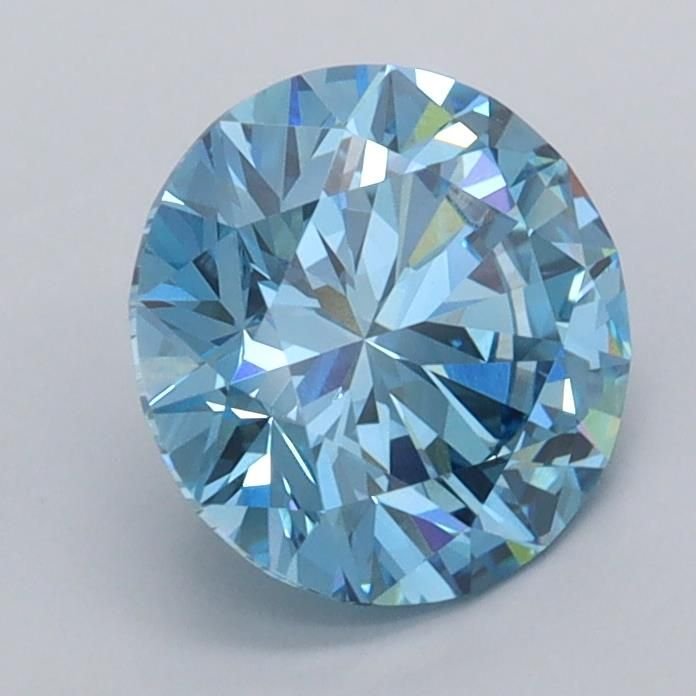1.51 Ct. Fancy Vivid Blue Round Lab Diamond