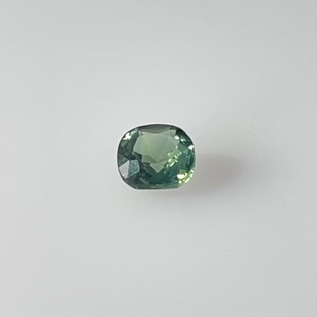 1.12 Carat Green Cushion Sapphire