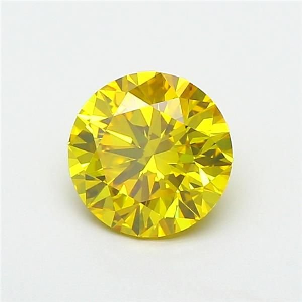 1.20 Ct. Fancy Vivid Yellow Round Lab Diamond