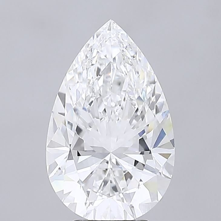 6.09ct E VVS2 Rare Carat Ideal Cut Pear Lab Grown Diamond